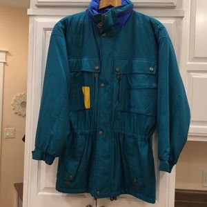 Vintage Nordica Men’s multi pocket adjustable waist winter coat size Large